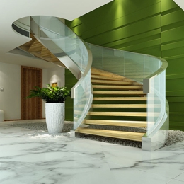 Luxury modern curved staircase