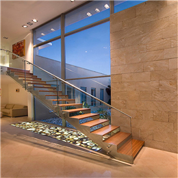 Modern straight staircase