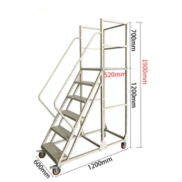 Warehouse ladders on wheels