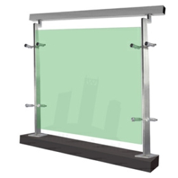 Customize Metal Plate Post Glass Railing