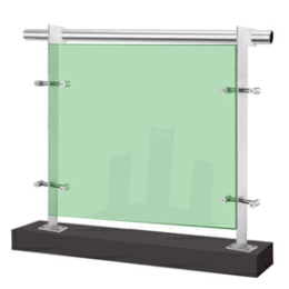 Glass railing indoor