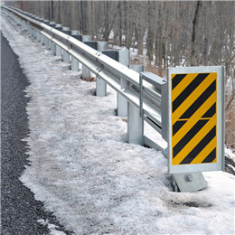 Galvanized highway guardrail