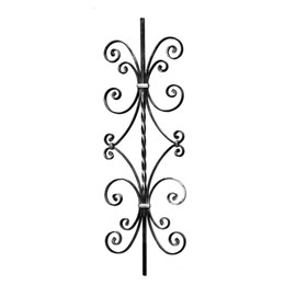 Decorative wrought iron spindles