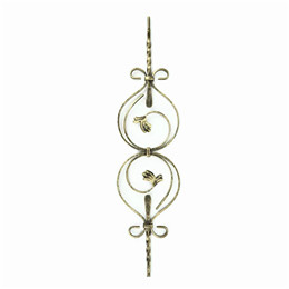 Wrought iron scroll balusters