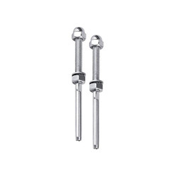 Cable railing stud tension end fitting