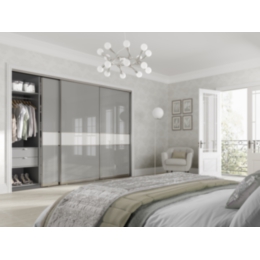 Grey Sliding Wardrobe