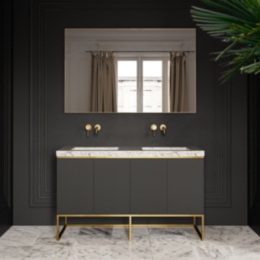 Lacquer Finish Bath Floating Vanity