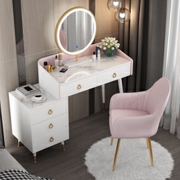 Makeup Vanity with Lighted Mirror